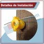 Aislador campanita c/ doble traba Nº4 amarillo