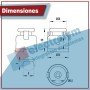 Aislador campanita c/ doble traba Nº4 amarillo